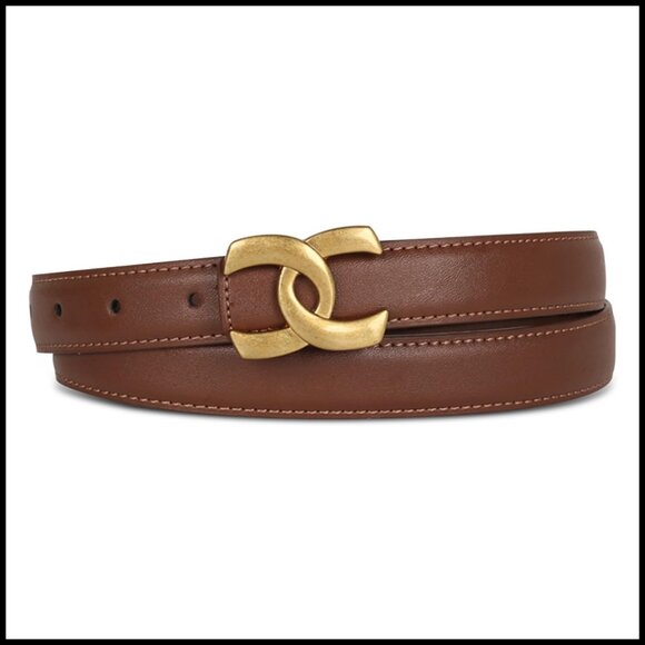 Leather Belt Classic Gold Buckle Adjustable Fashion Waist Belt for Jeans Dresses main image 6